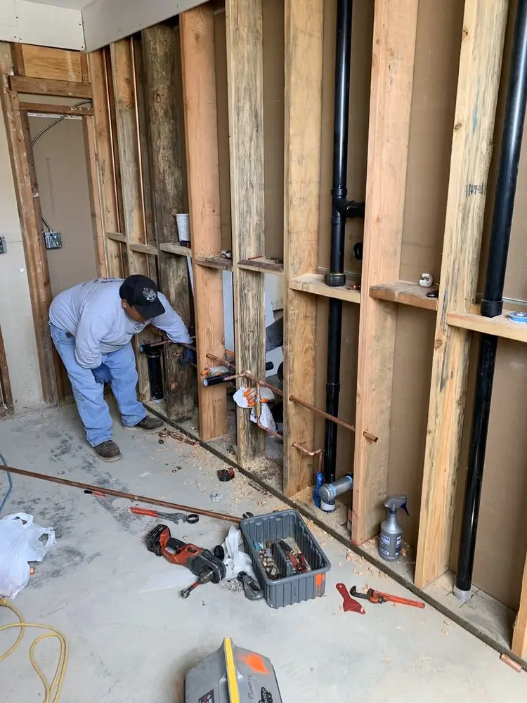 Commercial rough-in plumbing for Gas Line Repair in Olmstead